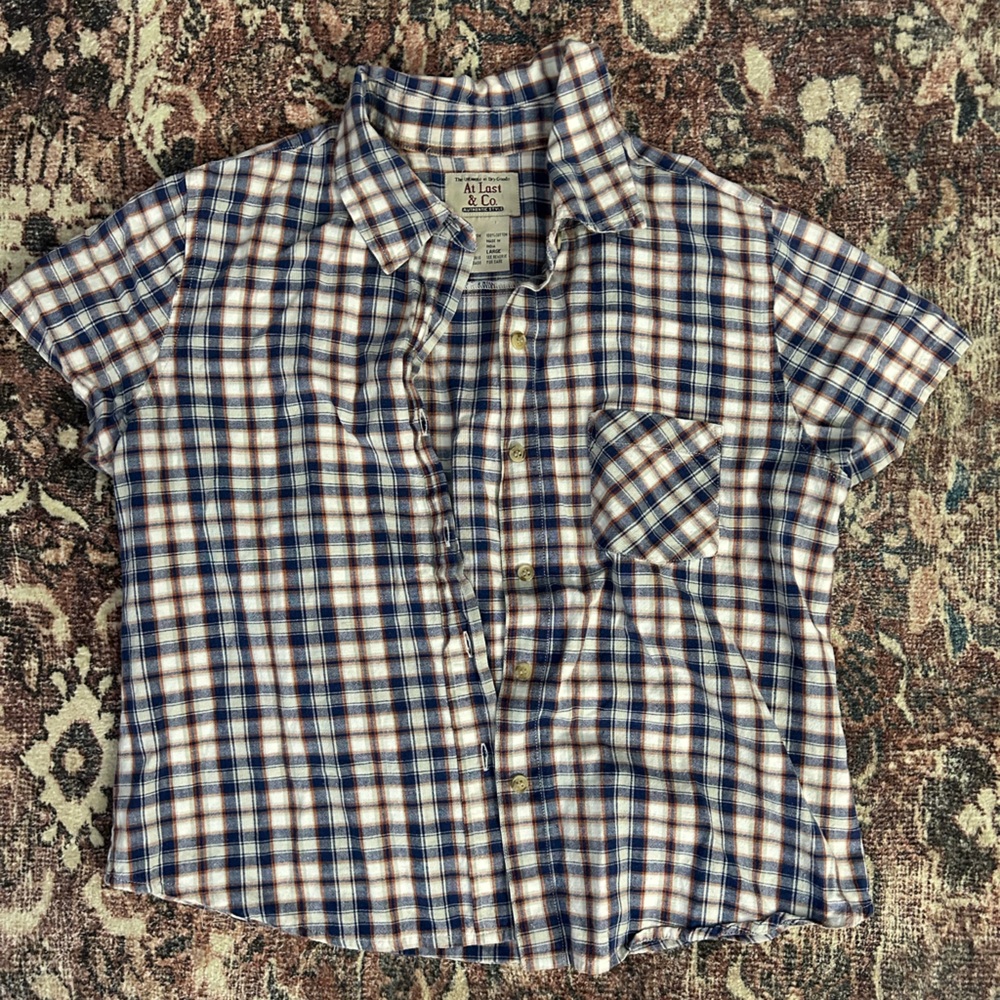 Women's Plaid Button-Down Shirt